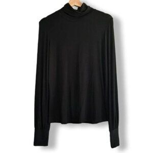 INWEAR Copenhagen Crolla Lightweight Turtleneck Pullover Top Black Sz M